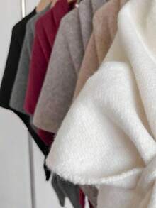 1pc Autumn/Winter New Casual Street Style Women Scarf Triangle Shawl Thick Warm Shoulder Wrap, Suitable For Dress - Multicolor - View 7