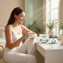 天然艾草提取物纤体霜，温和有效，不刺激，滋润身体肌肤，每日轻柔按摩涂抹 - 白色 - 查看 5