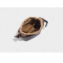Woven Bucket Crossbody Bag – Bohemian Vintage Drawstring Purse For Women - Brown - View 2