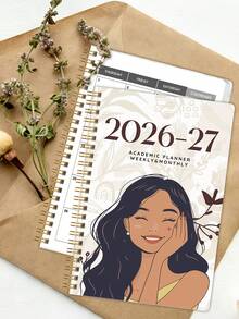 2026-2027学年月度计划本，24个月日历周计划本，适用于学习计划和时间管理，A5尺寸，学生和教师的理想之选，返校用品，2026新年礼物 - 彩色 - 查看 9