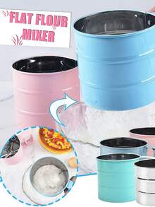 手持式不锈钢网筛面粉器，粉末筛，烘焙工具，厨房小工具，家用厨房用品 - 彩色 - 查看 7