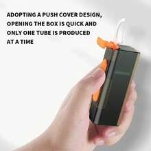 Caja de hilo dental con espejo - Palillo de hilo dental portátilático - Hilo de palillo de dientes de alta gama portátil para el hogar