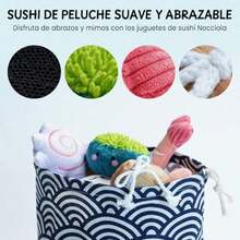 Nocciola 10 Piezas Juguetes de Sushi para Perros Pequeños Peluches Divertidos con Bolsa Juguetes de Perro de Peluche con Sonido para Perros Pequeños y Medianos Regalos de Cumpleaños para Perros - sushi - Ver 2