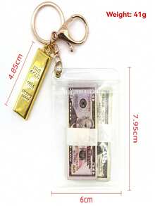 Dollar, Won, Pound Coin Keychains, Mini Coin Pendants, Supermarket Toys, Toys, Gifts, Creative Fake Gold Bars, Dollar Keychains, Bag Charms, Car Keychains, Suitable For Gifts To Girlfriends, Couples Keychains, Car Key Chain Accessories, Party Favors - Multicolor - View 2