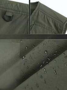 Men's Multi-Pocket Outdoor Utility Vest, Sleeveless Partitioned Pocket Vest, Daily Commute Sports - Army Green - View 6
