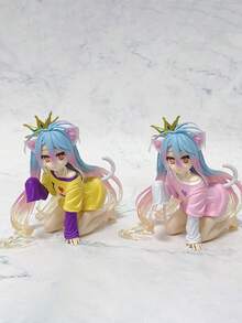 1个动漫角色性感美少女手办，可摆放在卧室、客厅、电脑桌等处，动漫周边商品，女仆装猫耳袖套，白色皇冠，收藏级手办 - 彩色 - 查看 4