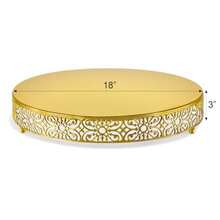 Edhreduhdr 18 Inch Gold Cake Stand Metal Round Cake Stands Set Dessert Display Cupcake Stands Plates For Wedding Brithday Party Celebration - Vàng - Xem 4