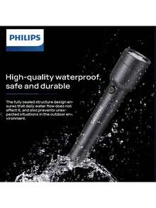 PHILIPS SFL1236 手電筒 400 流明亮度 內建 1800mAh 電池 Type‑C 充電 高密防水防震 4 種模式一鍵切換 小巧便攜帶金屬夾 - 黑色 - 查看 6