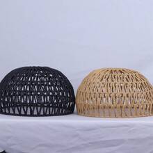 Hand-Woven Bohemian-Style Semi-Ceiling Lampshade, Suitable For Bedrooms, Living Rooms, And Other Locations(Only The Lampshade). - 30CM Beige - View 2