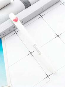 Personalized Heart-Shaped Plastic Ballpoint Pen, Customized Promotional Gift Pen, Macaron Color Love Heart Rotating Ballpoint Pen - Multicolor - View 7