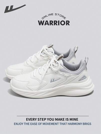 WARRIOR 女款时尚复古运动鞋，春夏轻便舒适透气，跑步鞋风格简约休闲，四季皆宜，耐磨耐穿，适合全天穿着，训练鞋，软底小白鞋