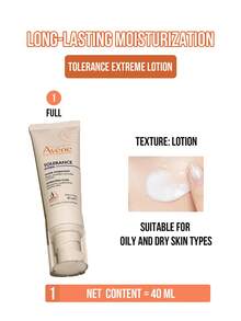 Avene Kem dưỡng ẩm Tolerance Extreme Hydrating Fluid / Hydra Lotion, 40ml (dung tích lớn), 5ml (dung tích du lịch), kem dưỡng ẩm da mặt tối giản với 9 thành phần thân thiện với da, phù hợp cho da thường đến da hỗn hợp nhạy cảm, cung cấp độ ẩm lâu dài và làm dịu cảm giác nóng rát, kết cấu không nhờn rít, thấm nhanh, đã được kiểm nghiệm da liễu tại Pháp, sản phẩm chăm sóc da thiết yếu đầy phong cách để làm dịu và dưỡng ẩm hàng ngày. - Sữa dưỡng ẩm làm dịu da cao cấp Avene - Xem 11