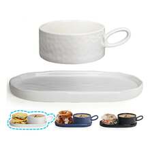 TendenciaWareland Tazón De Sopa Con Asa Y Plato De Ensalada, Combo DeCalidad premium - 1 - Ver 1