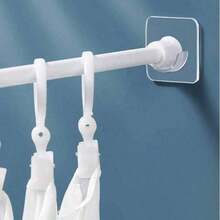 2/4pcs Strong Adhesive Wall Hooks - No Drilling Required, Easy Installation, Suitable For Kitchen, Bathroom, Bedroom - Multi-Purpose Hooks For Towels, Clothes, Keys - Stylish White Design - Clear - View 2