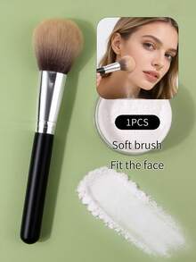 1pc Large Soft Powder Brush, Blush Brush, Contour Brush, Setting Brush, Applies Makeup Evenly And Lasts, Durable For Beginners And Professionals, Makeup Brush Tool
