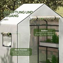 Replacement PE Film, Replacement Cover With UV Protection, Roll-Up Door, Side Windows, Greenhouse Film For Greenhouses And Tomato Houses, 140 X 73 X 190 Cm, White - White - View 4