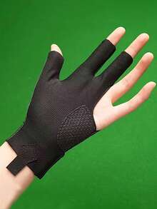 1只专业斯诺克台球手套，三指设计，透气丝滑面料，防滑，左右手通用 - 彩色 - 查看 7