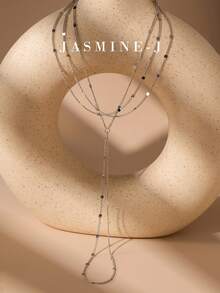 1pc S925 Sterling Silver Gold-Plated Chain Finger Bracelet, Multi-Layered Chain Bracelet, Three-Layer Chain Bracelet, Sterling Silver Bracelet, Women's Ring Bracelet, Simple, Sophisticated And Elegant, Suitable For Everyday Wear, A Perfect Gift For Her On Holidays. - Multicolor - View 3