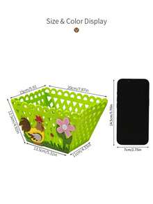 Giỏ đựng trứng Phục Sinh hình thỏ và gà con, làm từ vải polyester bền chắc, kèm túi quà không dệt, thích hợp cho hoạt động săn trứng Phục Sinh, trang trí, trang trí văn phòng, tiệc theo chủ đề, trang trí lễ Phục Sinh. - Nhiều màu - Xem 8