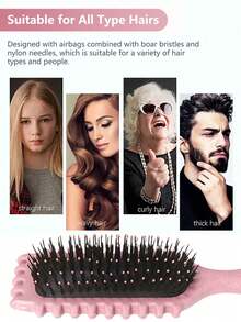 Hair brushes-EU+UK Lược chải tóc - EU+UK Lược tạo kiểu tóc xoăn, lược định hình lọn tóc, lược uốn tóc, lược tạo kiểu tóc xoăn, dùng để chải và tạo hình tóc xoăn cho nam và nữ, giảm hiện tượng giật tóc. - Hình vuông - Xem 5
