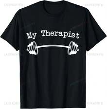 2026Mi Terapeuta (Barra) Camisetas Divertidas de Entrenamiento Levantamiento de Pesas Camiseta Impresión Diseño Original Regalos Camisetas Personalizables - Negro - Ver 11