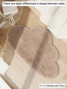 1pc Asymmetrical Cloud-Shaped Faux Rabbit Fur Rug, Soft, Fluffy, Easy To Clean, Cozy & Cute Indoor Decor Carpet, Suitable For Bedroom, Living Room, Sofa, Coffee Table, Dressing Room, Tea Room, Etc. - Light Beige - View 16