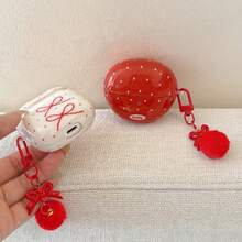 Polka Dot + Pendant Applicable For HUAWEI FreeBuds 5i/6i/7i Wireless Earphone Protective Case, SE 2/SE 3 Protective Shell, Wireless Bluetooth Earphone Case For Pro 3/Pro 4 Soft Shell Earphone Case, SE 4/Free Clip Earphone Clip Protective Case For Women - White - View 6