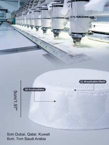 5顶日式厨师帽，寿司店厨房帽，可水洗烹饪帽，适用于餐饮服务 - 白色 - 查看 4