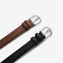 ECHAIN 1pc 2025 New Women's Casual Versatile High-End Belt, Suitable For Pants, Jeans, Silver Buckle, Pockets, Summer, School Autumn, Halloween, Valentine's Day - Multicolor - View 8