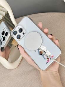 1pc Sweet Cartoon Morning Coffee Lady Pattern Magnetic Phone Case Aesthetic Relaxed Life Style Daily Cute Character Art For Women Daily Use Compatible With Samsung Galaxy S26Ultra S26Plus S26 S25 S24 S23 S22 Plus FE Edge A56 A54 A36 A35 17promax  Air 17pro 17 16E 16 15 14 13 12 11 X XS XSMAX Plus Pro Case - 無色 - 查看 9