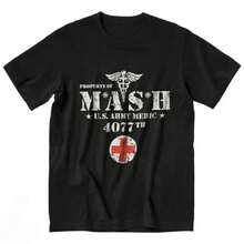 Camiseta vintage Mash TV Show para hombres, camiseta 100% algodón, camisetas de verano, regalo para mujeres, ropa unisex, diseño novedoso Vintage Mash TV - Negro - Ver 10
