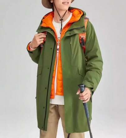 Skechers 男士保暖梭织连帽夹克和羽绒服两件套