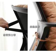 Non-Slip Desk Chair Cushion Rocking Office Chair Pad With Ties Soft Seat Cushion With High Back Support For Dorm Floor Car Office Patio - 巧克力棕 - 查看 5