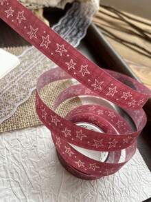 Vintage New Year Red Flash PET Tape Sparkling Tapes Scrapbooking Masking Tape Bow Love Retro Adhesiva Decoration Junk Journaling Materials Tape - Multicolor - View 15