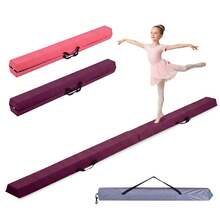 Advwin Folding Balance Beam For Kids, 8FT Gymnastics Equipment With Carry Bag For Home Training School, 70kg Capacity, Purple - Purple - View 1