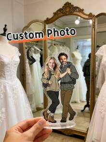 1PC Custom Photo Standee, Custom Acrylic Photo Standee, Personalized Couple Gift,Great For Valentine' S Day,Anniversary,Party & Special Occasions