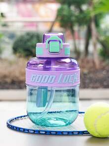 1个34盎司/1100毫升新款渐变色吸管杯，手榴弹造型水瓶，带提手，经久耐用，便于携带，适合户外运动、跑步、健身、游泳、露营，也适合各种节日场合，可作为礼物赠送。 - 彩色 - 查看 17