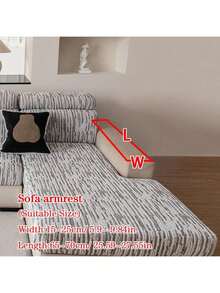 1pc All Season Jacquard Plush Anti-Slip Sofa Seat Cushion Cover, Soft & Skin-Friendly Modern Style, Pet-Proof Elastic Sofa Slipcover, Suitable For L-Shaped Combination Sofa And 1/2/3/4 Seater Sofa (Sold Individually) - Multicolor - View 18