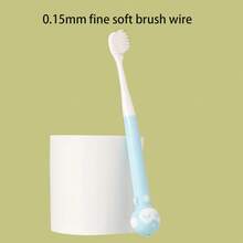 1 pieza Cepillo de dientes para niños, adecuado para niños de 3-6-12 años, cerdas suaves, para uso en el baño, unisex para niños y niñas, mejor regalo para bebés y niños pequeños, color aleatorio - Varios colores - Ver 4