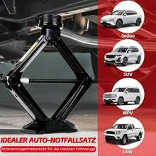 Car Jack 2.5T (2500kg), Universal Scissor Jack, Maximum Height Up To 43cm, Portable Jack Set For Car, SUV, MPV And Other Vehicles - 黑色 - 查看 7