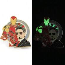 Nueva serie de broches metálicos luminosos con diseños de personajes clásicos de dibujos animados, accesorio de ropa ideal para el uso diario, adecuado como regalo de Año Nuevo, regalo de cumpleaños y artículo de colección imprescindible para fans - Multicolor - Ver 3