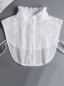 半件装女士提花可拆卸假领，透气镂空可拆卸领衬衫，女士及女孩礼物，情人节礼物 - 彩色 - 查看 10