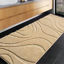 Bathroom Rugs Runner 24 X 60 Inch, Extra Long Bathroom Rug NonSlip Machine Washable Bath Mats, Beige Soft Carpets For Floor, Tub And Shower, Home Decor Accessories - 2x5矩形米色 - 查看 1