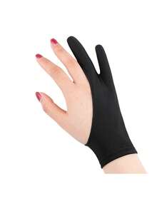 Painting Anti-Fouling, Anti-Wear, Anti-Sweat, Anti-Dirty Sketch Oil Painting Two Fingers Art Electronic Digital Tablet Screen Hand Painting Gloves - Black - View 4