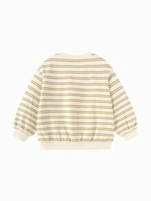 Balabala Tom And Jerry Boys Crew Neck Sweatshirt, Playful Cartoon Print, Comfortable Fit, Spring Weekend Wear - White Tone - View 2