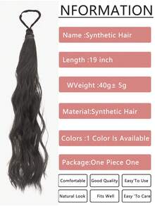 20-Inch Long Curly Synthetic Hair Bun With Heat-Resistant High Elasticity Rubber Band - Synthetic Hair Bun Pack, High Bun And Low Ponytail Styles - For Daily Use, Party, Christmas - Adds Volume And Length - Multicolor - View 6