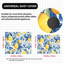 1件复古柠檬图案印花洗衣机防尘垫，橡胶软底，洗衣房配件，洗衣机顶部保护垫，速干，冰箱防尘罩，咖啡机台面吸水垫，硅藻土沥水垫，现代洗衣房和厨房电器洗衣机和烘干机防尘罩，家居装饰，厨房和餐厅装饰