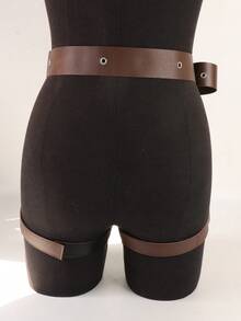 1PC Western Gun Holster - Adjustable Cowboy Belt With Double Revolver Holder, Cosplay And Halloween Costume Accessory - Multicolor - View 6