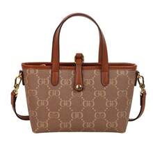 Bolso de hombro para mujer moderno y funcional bolso cruzado ligero bolso tote minimalista con estilo retro ideal para el trabajo y el uso diario - Marrón - Ver 6