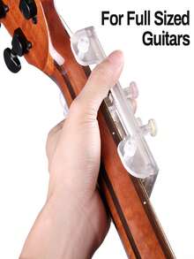 Guitar Chord Presser Guitar Trainer Practice Learning Tools Cord Presser For Acoustic Chord Helper Learn For Beginners Adults (Guitar Clip On Tune,Chord) - trắng - Xem 3